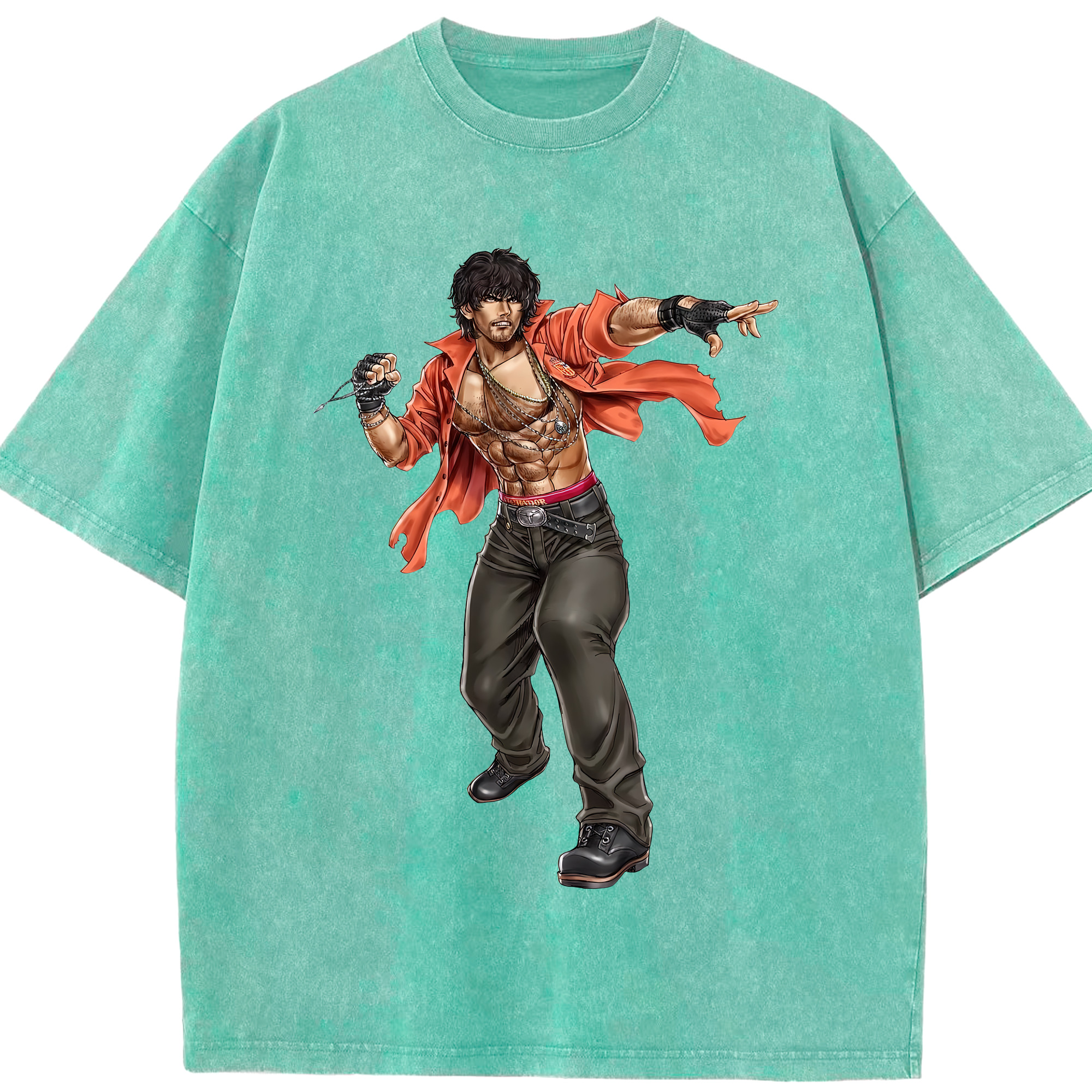 （画像用） 北斗の拳 Fist of the North Star 綿100% ヴィンテージ風 半袖Tシャツ（フロントプリント）
